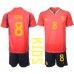 Tanie Strój piłkarski Hiszpania Koke #8 Koszulka Podstawowej dla dziecięce MŚ 2022 Krótkie Rękawy (+ szorty)